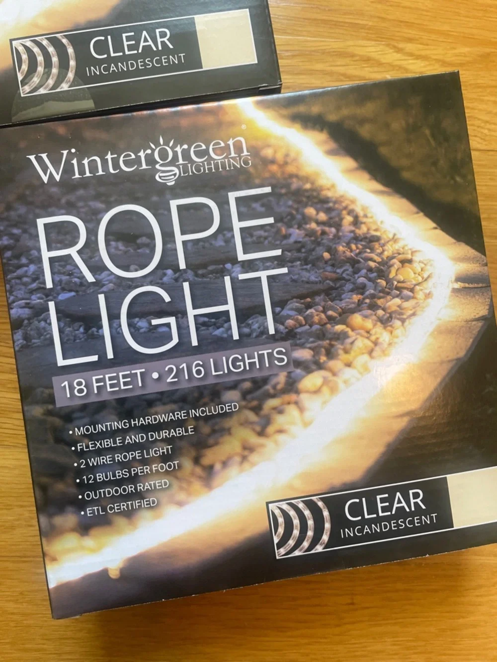 NWT New with Tags Wintergreen Lighting Clear Incandescent Rope Lighting Set